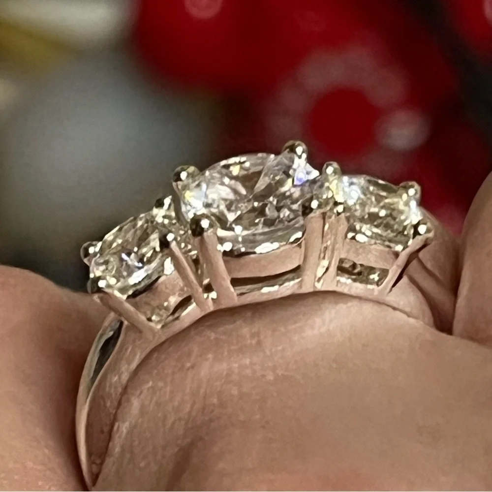 Nataliya V Collister Triple Stone Ring